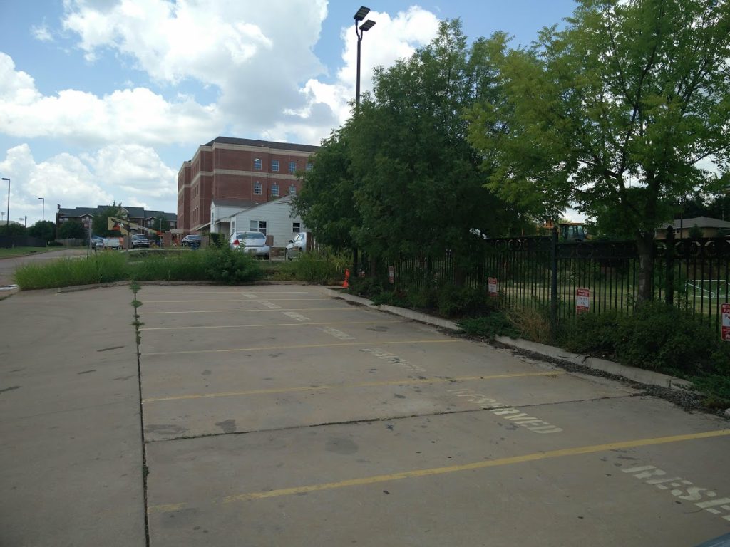 Reserved parking lot